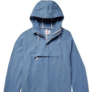 $275 Battenwear Packable Anorak Chambray Hoodie